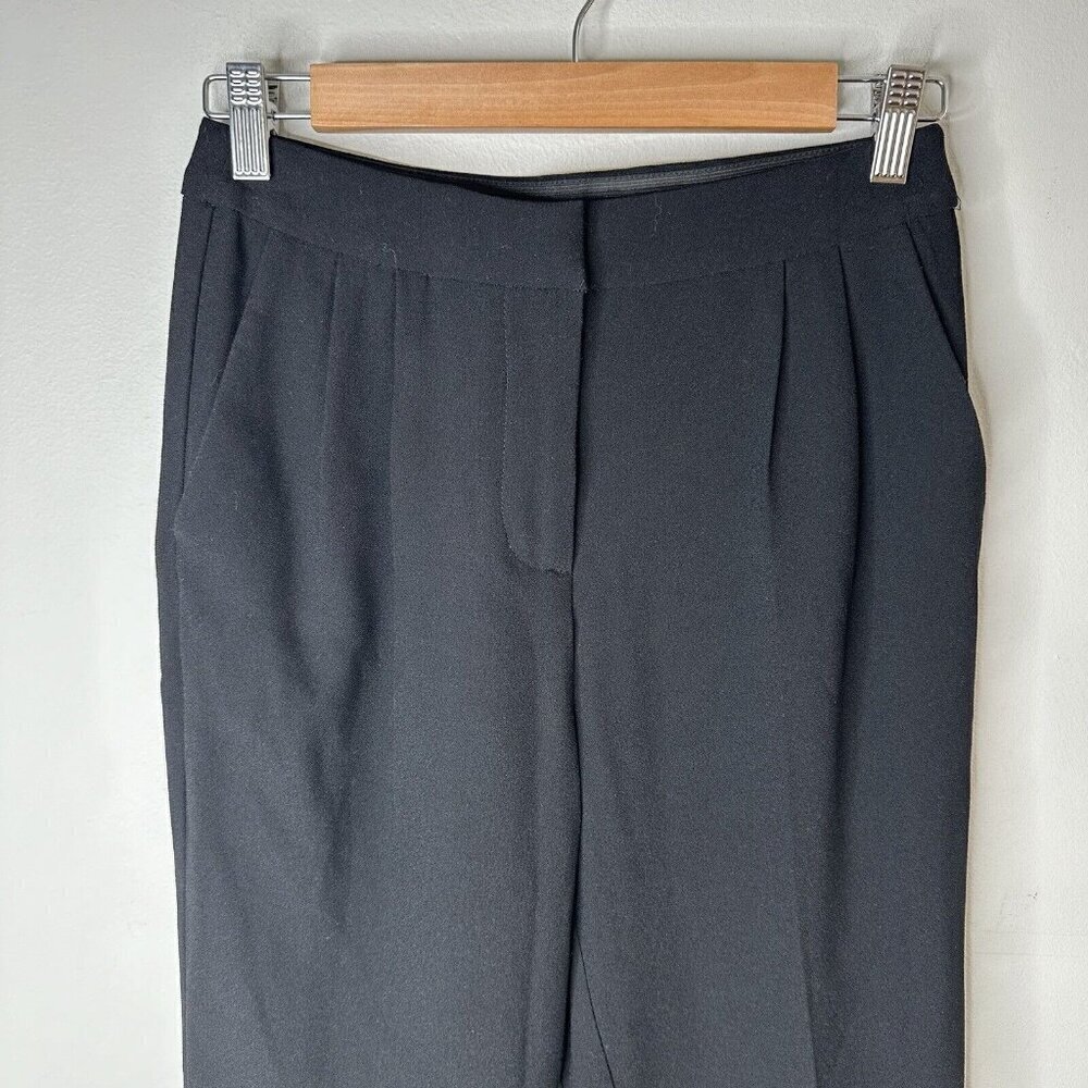 Basque Pants Womens‎ Black Trousers Work Career Corporate Office Pleated  6 - Picture 2 of 12
